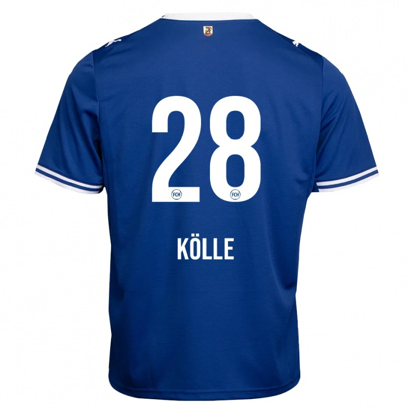 Danxen Mænd Adam Kölle #28 Kongelig Blå Hvid Udebane Spillertrøjer 2026/27 Trøje T-Shirt