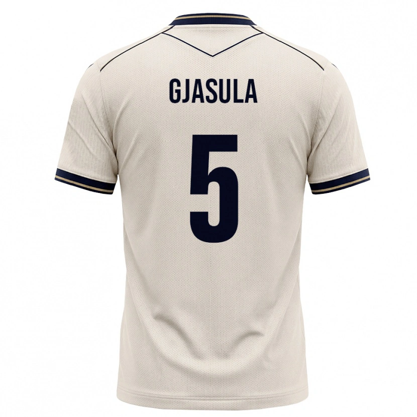 Danxen Mænd Klaus Gjasula #5 Off-White Blækblå Udebane Spillertrøjer 2026/27 Trøje T-Shirt