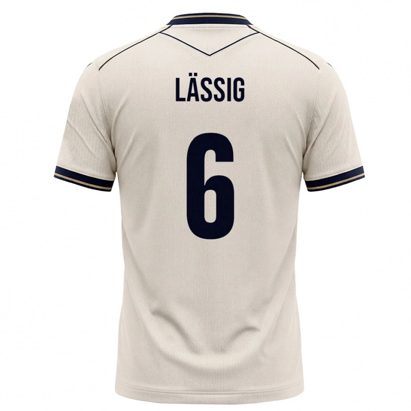 Danxen Mænd Valentin Lässig #6 Off-White Blækblå Udebane Spillertrøjer 2026/27 Trøje T-Shirt