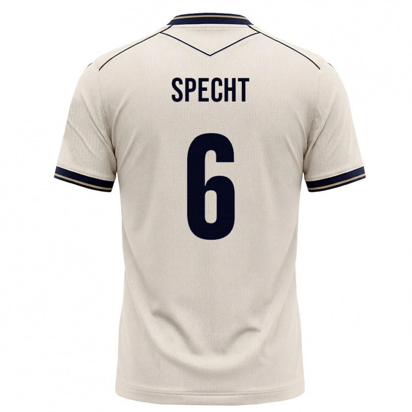 Danxen Mænd Michaela Specht #6 Off-White Blækblå Udebane Spillertrøjer 2026/27 Trøje T-Shirt