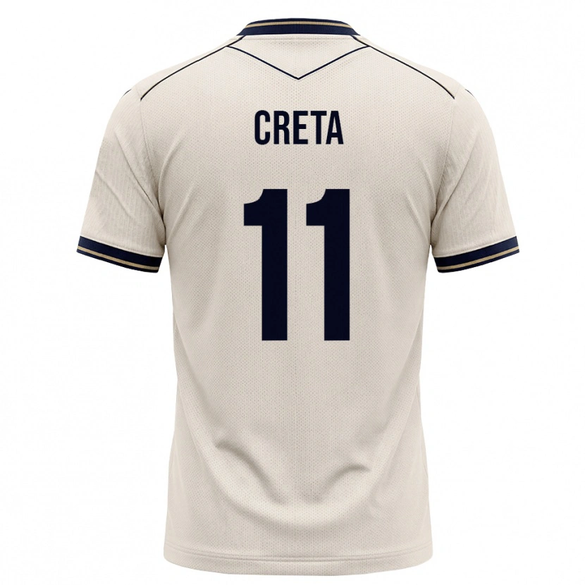 Danxen Mænd David Creța #11 Off-White Blækblå Udebane Spillertrøjer 2026/27 Trøje T-Shirt