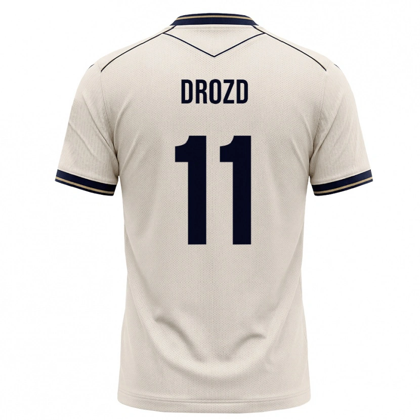 Danxen Mænd Nikita Drozd #11 Off-White Blækblå Udebane Spillertrøjer 2026/27 Trøje T-Shirt