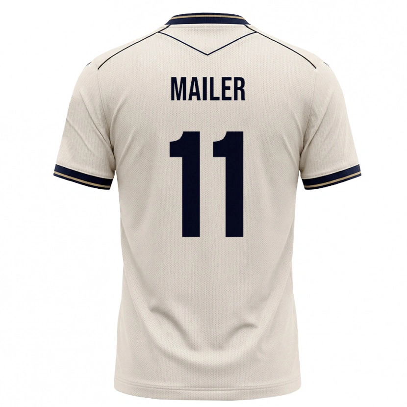 Danxen Mænd Emanuele Mailer #11 Off-White Blækblå Udebane Spillertrøjer 2026/27 Trøje T-Shirt