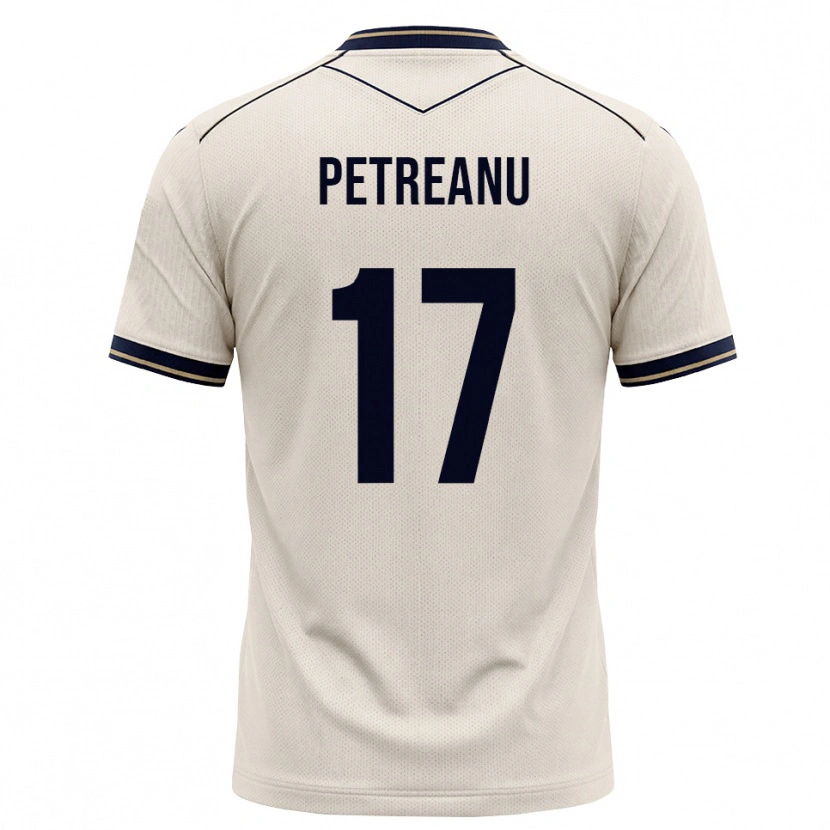 Danxen Mænd Vlad Petreanu #17 Off-White Blækblå Udebane Spillertrøjer 2026/27 Trøje T-Shirt