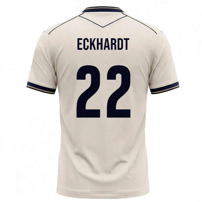 Danxen Mænd Aaron Eckhardt #22 Off-White Blækblå Udebane Spillertrøjer 2026/27 Trøje T-Shirt