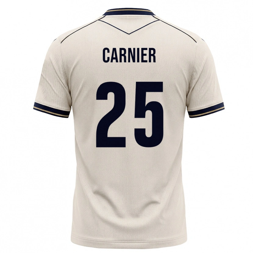 Danxen Mænd Alekseï Carnier #25 Off-White Blækblå Udebane Spillertrøjer 2026/27 Trøje T-Shirt