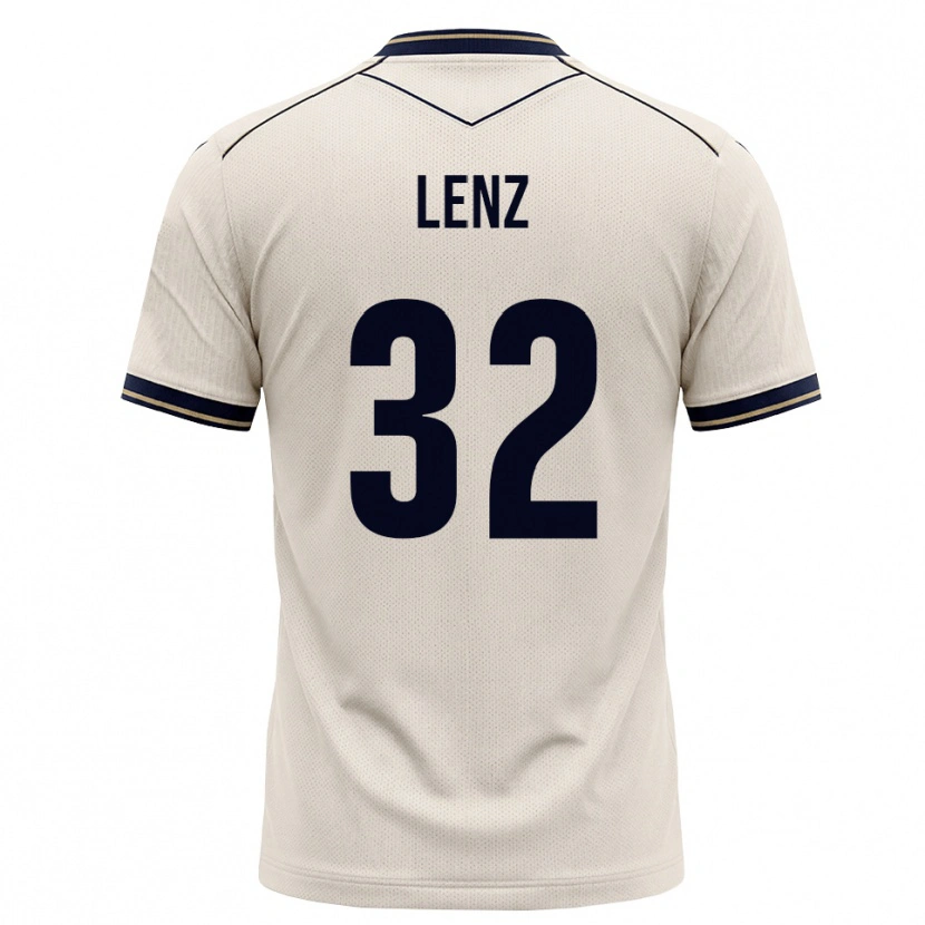 Danxen Mænd Cajetan Lenz #32 Off-White Blækblå Udebane Spillertrøjer 2026/27 Trøje T-Shirt