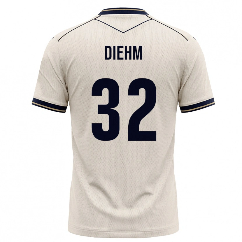 Danxen Mænd Vanessa Diehm #32 Off-White Blækblå Udebane Spillertrøjer 2026/27 Trøje T-Shirt