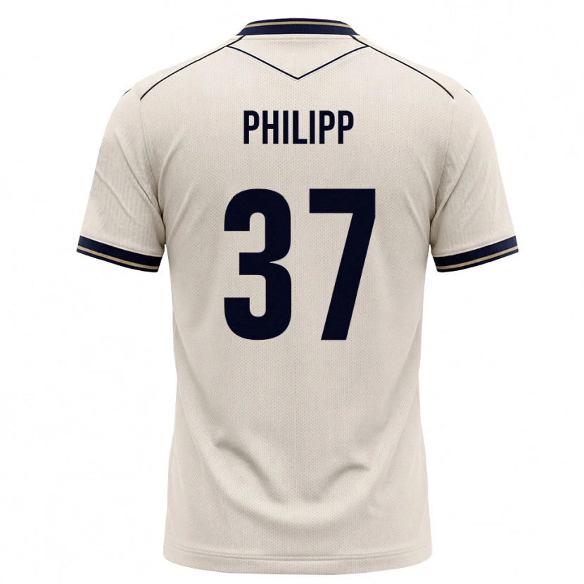 Danxen Mænd Luca Philipp #37 Off-White Blækblå Udebane Spillertrøjer 2026/27 Trøje T-Shirt