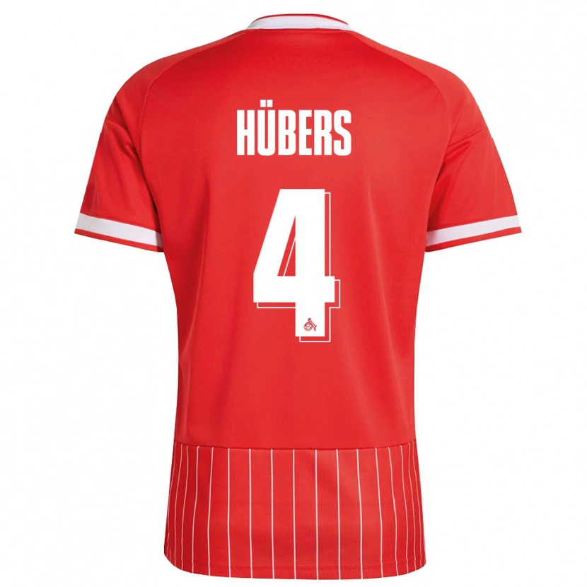 Danxen Mænd Timo Hübers #4 Rød Hvid Grøn Udebane Spillertrøjer 2026/27 Trøje T-Shirt