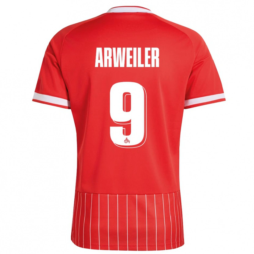 Danxen Mænd Jonas Arweiler #9 Rød Hvid Grøn Udebane Spillertrøjer 2026/27 Trøje T-Shirt