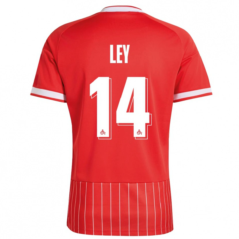 Danxen Mænd Benjamin Ley #14 Rød Hvid Grøn Udebane Spillertrøjer 2026/27 Trøje T-Shirt