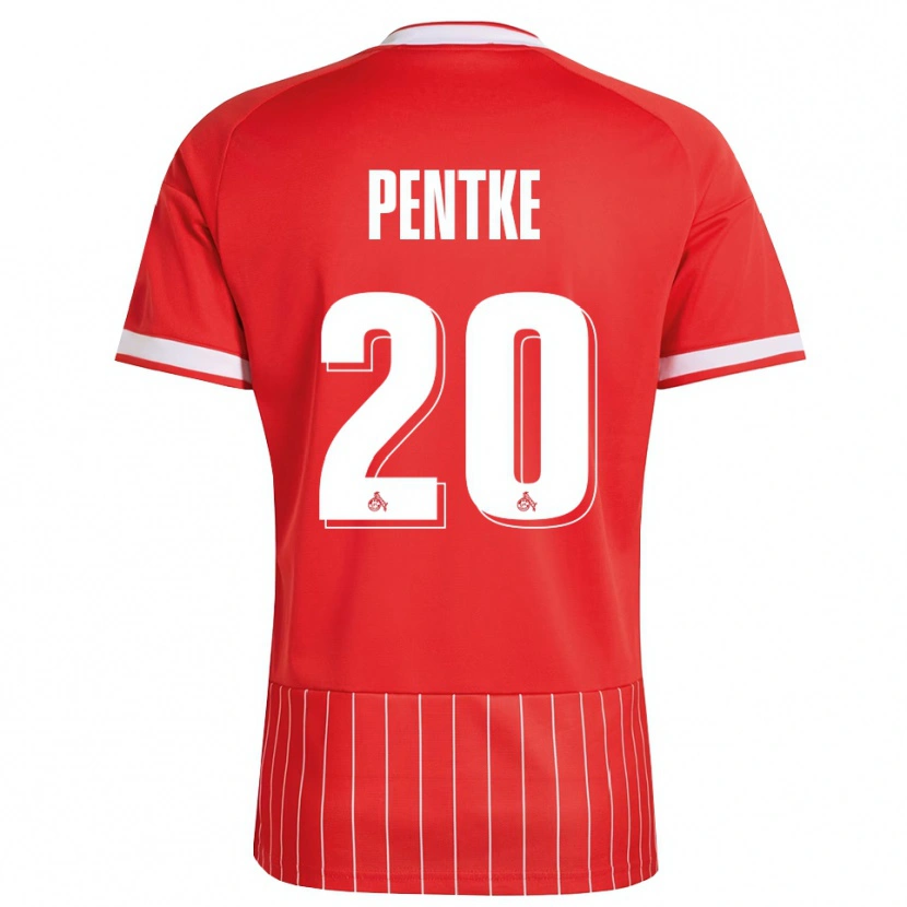 Danxen Mænd Philipp Pentke #20 Rød Hvid Grøn Udebane Spillertrøjer 2026/27 Trøje T-Shirt