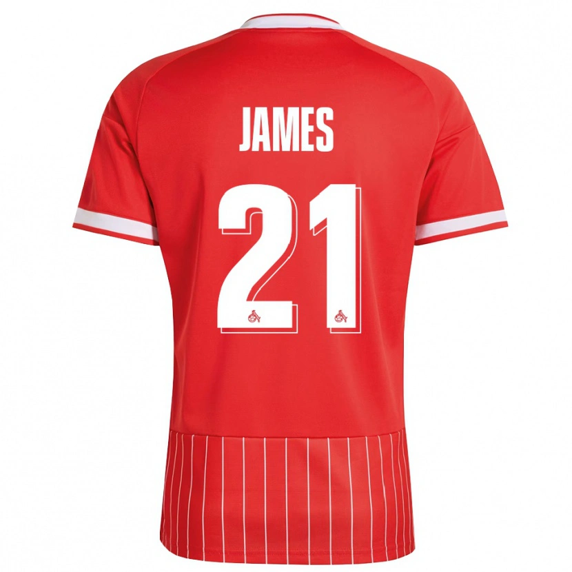Danxen Mænd Martin James #21 Rød Hvid Grøn Udebane Spillertrøjer 2026/27 Trøje T-Shirt
