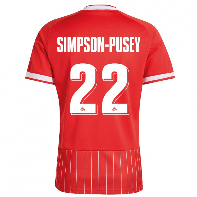 Danxen Mænd Jahmai Simpson-Pusey #22 Rød Hvid Grøn Udebane Spillertrøjer 2026/27 Trøje T-Shirt