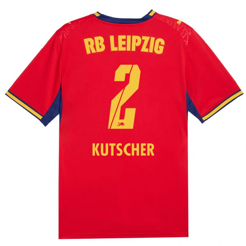 Danxen Mænd Matthes Kutscher #2 Rød Gul Kongelig Blå Udebane Spillertrøjer 2026/27 Trøje T-Shirt