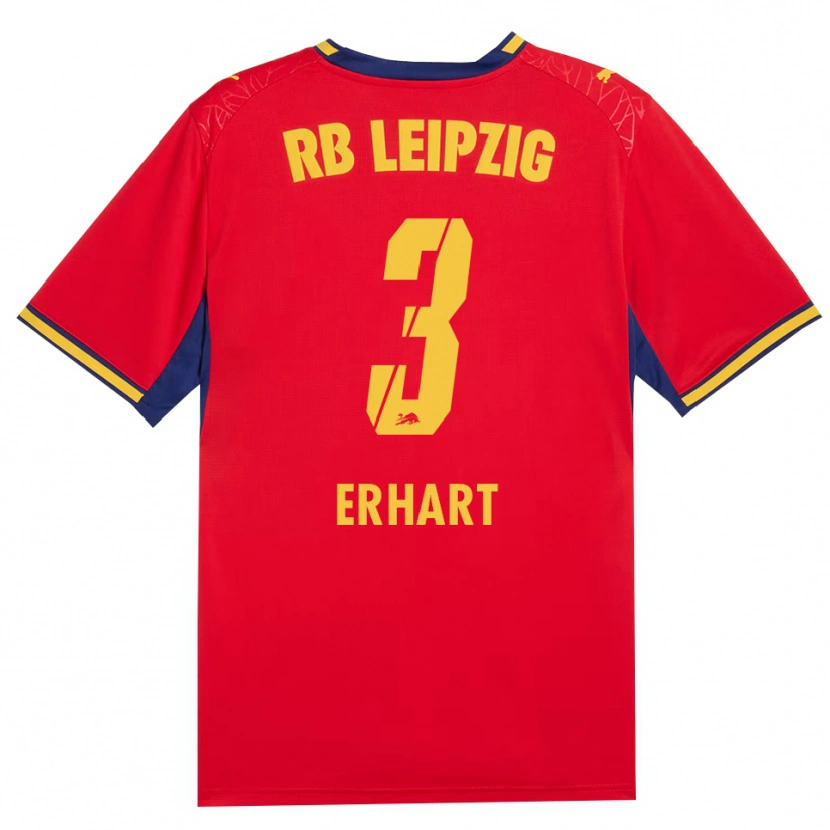 Danxen Mænd Karl Erhart #3 Rød Gul Kongelig Blå Udebane Spillertrøjer 2026/27 Trøje T-Shirt