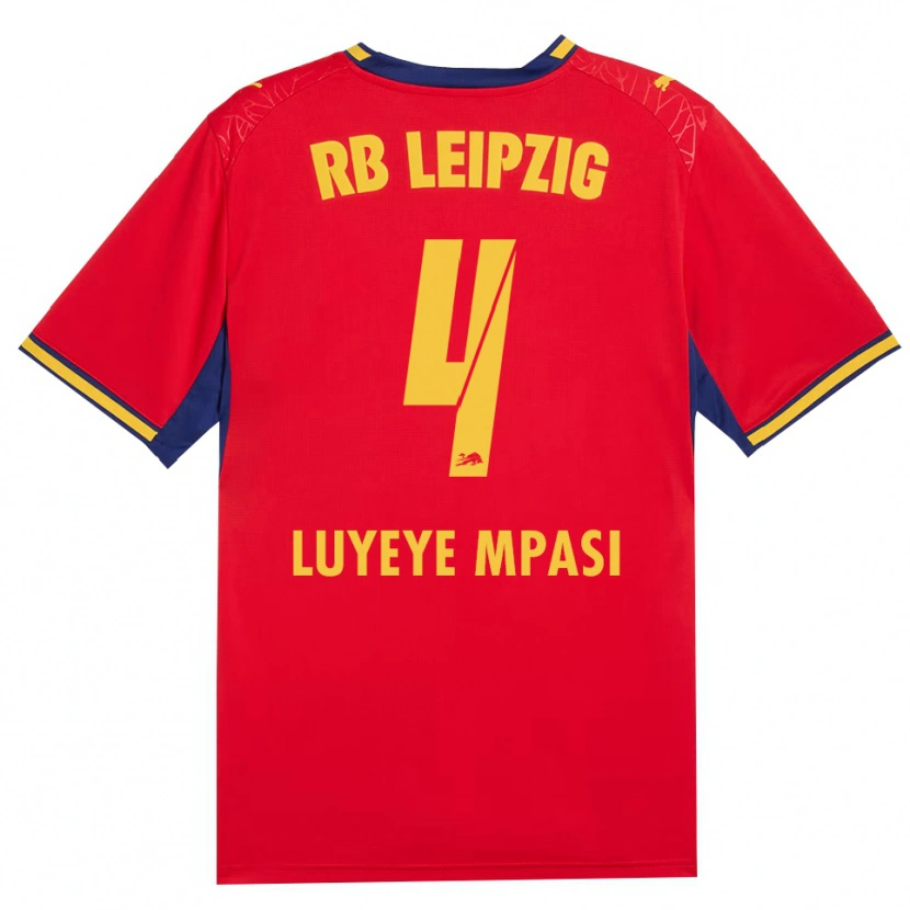 Danxen Mænd Seal Luyeye Mpasi #4 Rød Gul Kongelig Blå Udebane Spillertrøjer 2026/27 Trøje T-Shirt