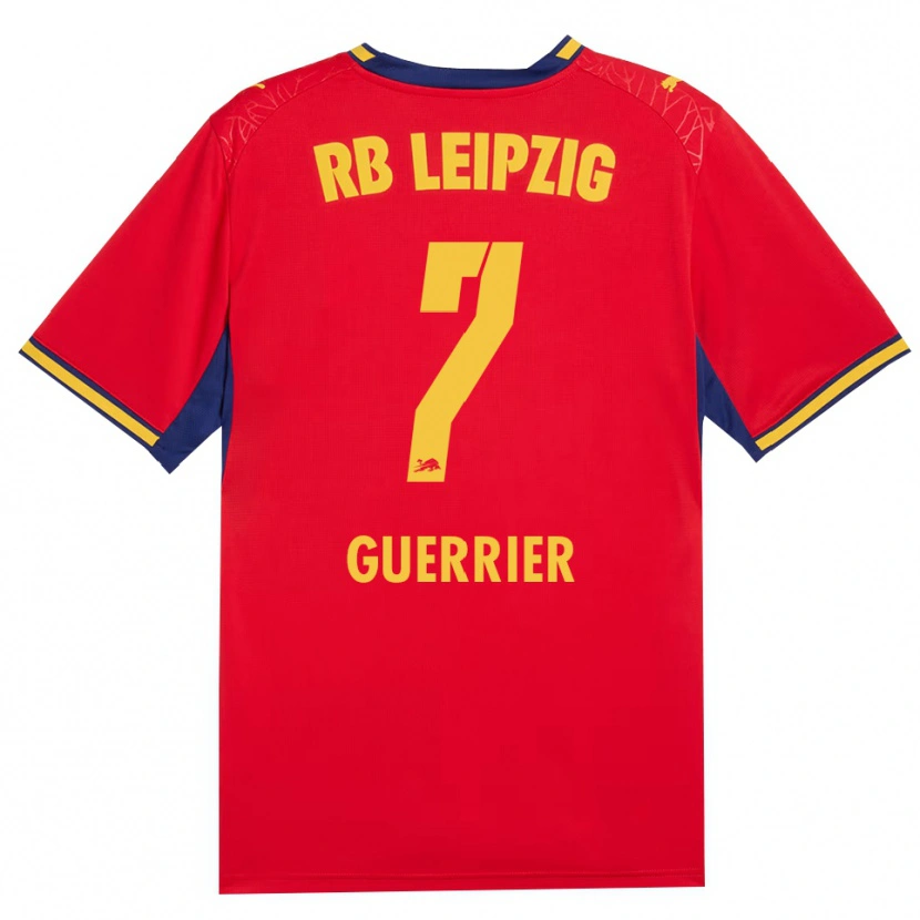 Danxen Mænd Oscar Guerrier #7 Rød Gul Kongelig Blå Udebane Spillertrøjer 2026/27 Trøje T-Shirt