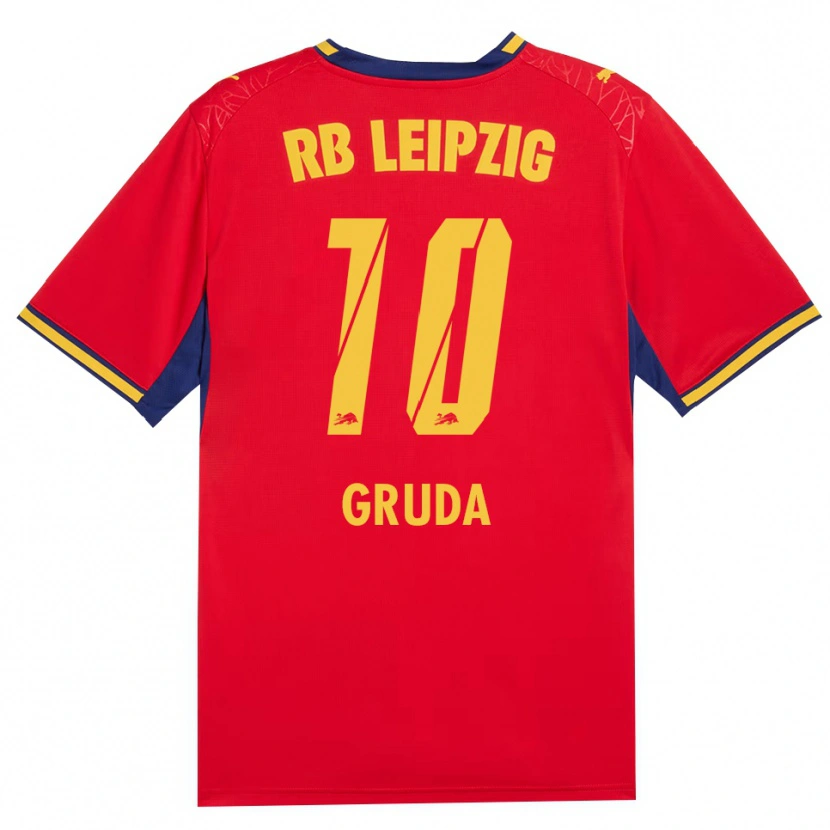 Danxen Mænd Brajan Gruda #10 Rød Gul Kongelig Blå Udebane Spillertrøjer 2026/27 Trøje T-Shirt