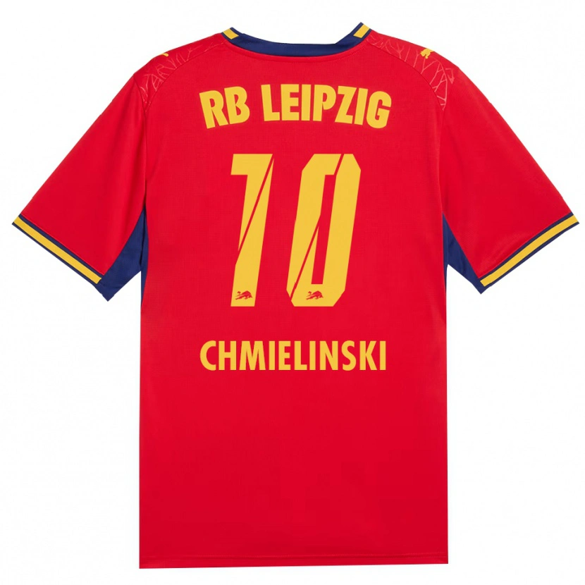 Danxen Mænd Gina Chmielinski #10 Rød Gul Kongelig Blå Udebane Spillertrøjer 2026/27 Trøje T-Shirt