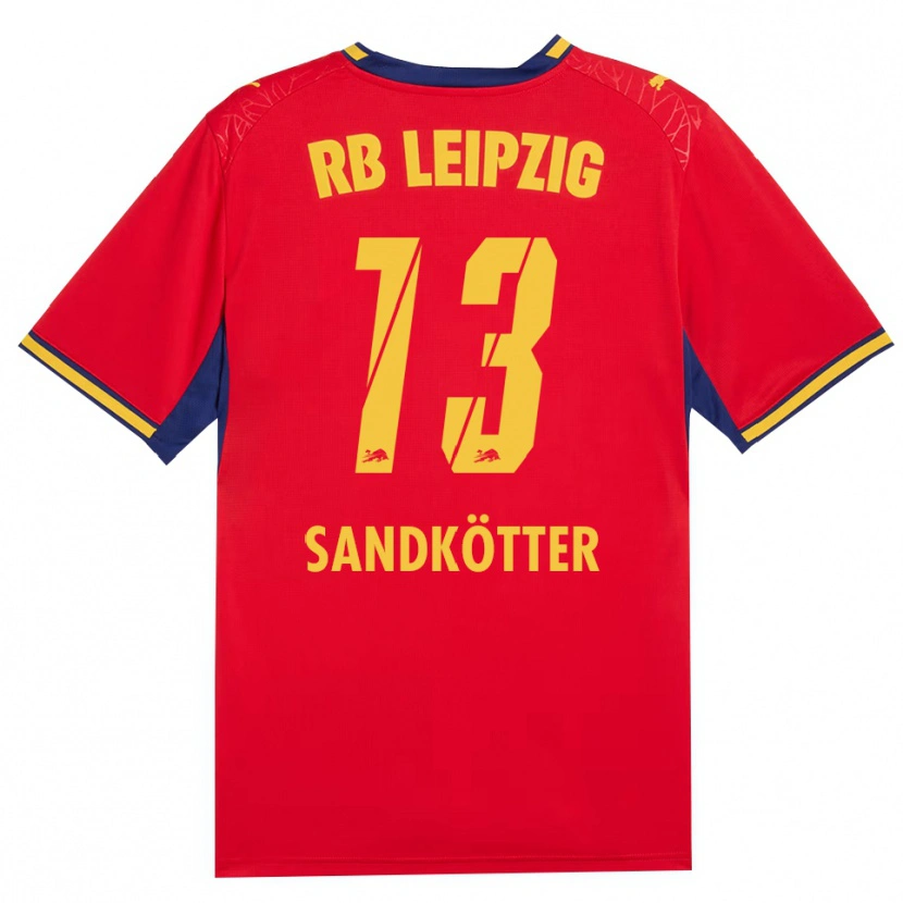 Danxen Mænd Constantin Sandkötter #13 Rød Gul Kongelig Blå Udebane Spillertrøjer 2026/27 Trøje T-Shirt