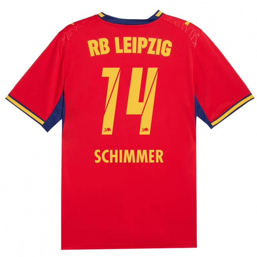 Danxen Mænd Marleen Schimmer #14 Rød Gul Kongelig Blå Udebane Spillertrøjer 2026/27 Trøje T-Shirt