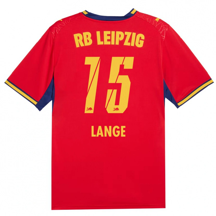 Danxen Mænd Oskar Lange #15 Rød Gul Kongelig Blå Udebane Spillertrøjer 2026/27 Trøje T-Shirt