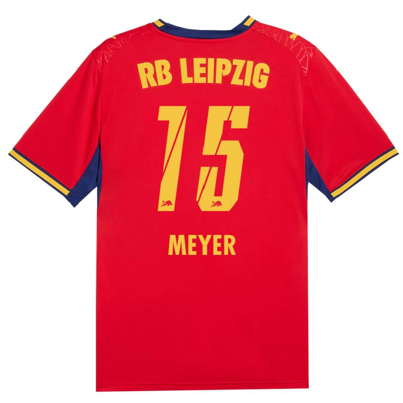 Danxen Mænd Tim Meyer #15 Rød Gul Kongelig Blå Udebane Spillertrøjer 2026/27 Trøje T-Shirt