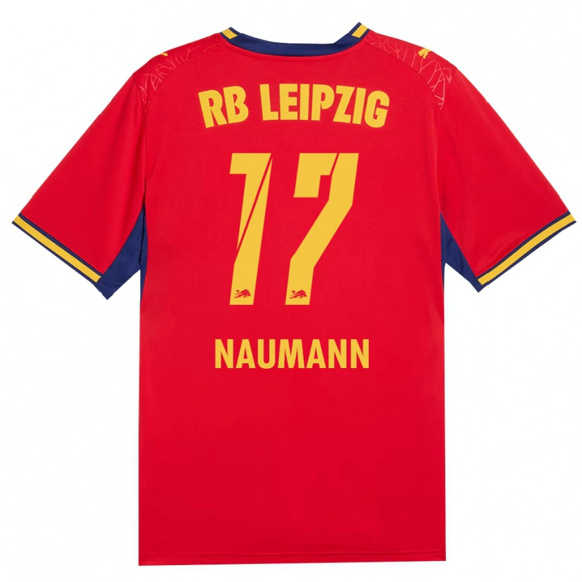 Danxen Mænd Carlos Naumann #17 Rød Gul Kongelig Blå Udebane Spillertrøjer 2026/27 Trøje T-Shirt