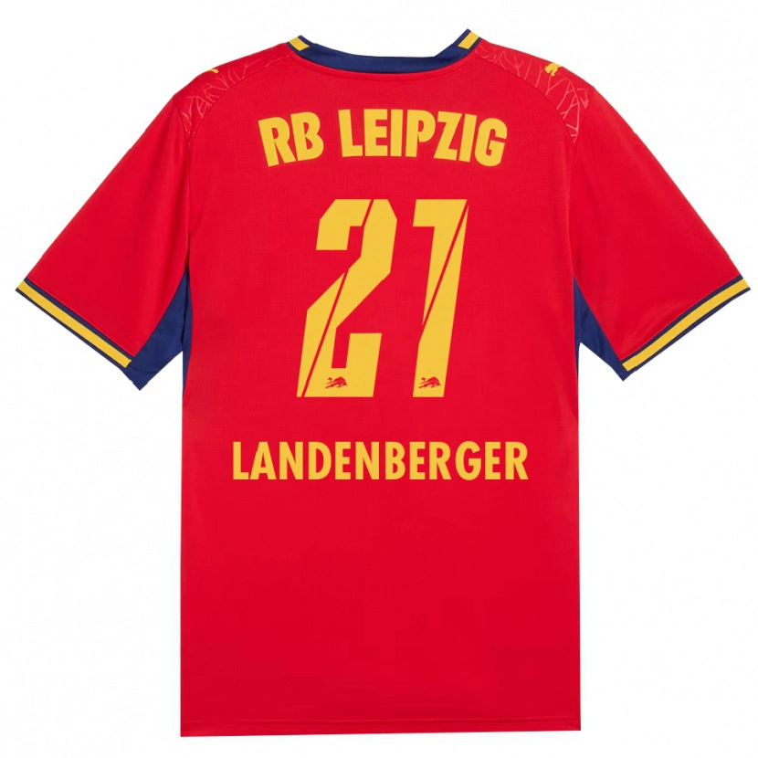 Danxen Mænd Julia Landenberger #21 Rød Gul Kongelig Blå Udebane Spillertrøjer 2026/27 Trøje T-Shirt