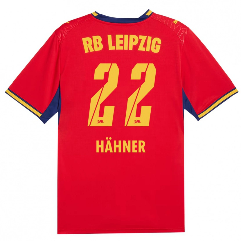 Danxen Mænd Elian Hähner #22 Rød Gul Kongelig Blå Udebane Spillertrøjer 2026/27 Trøje T-Shirt