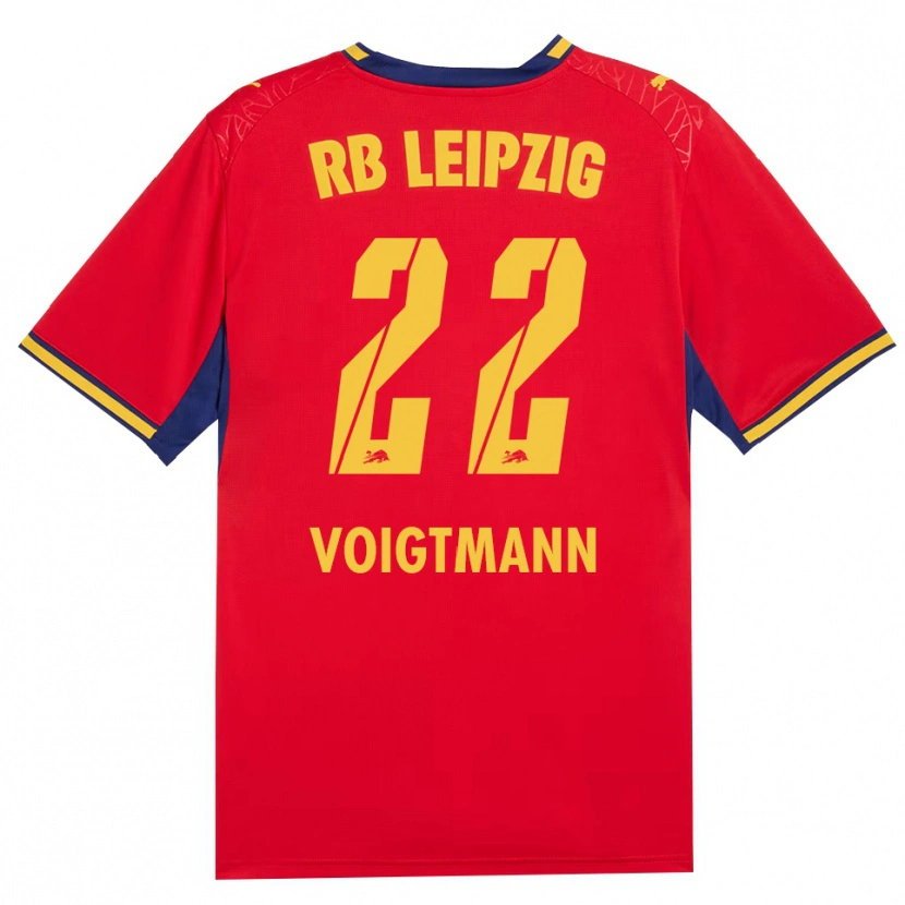 Danxen Mænd Alexander Voigtmann #22 Rød Gul Kongelig Blå Udebane Spillertrøjer 2026/27 Trøje T-Shirt