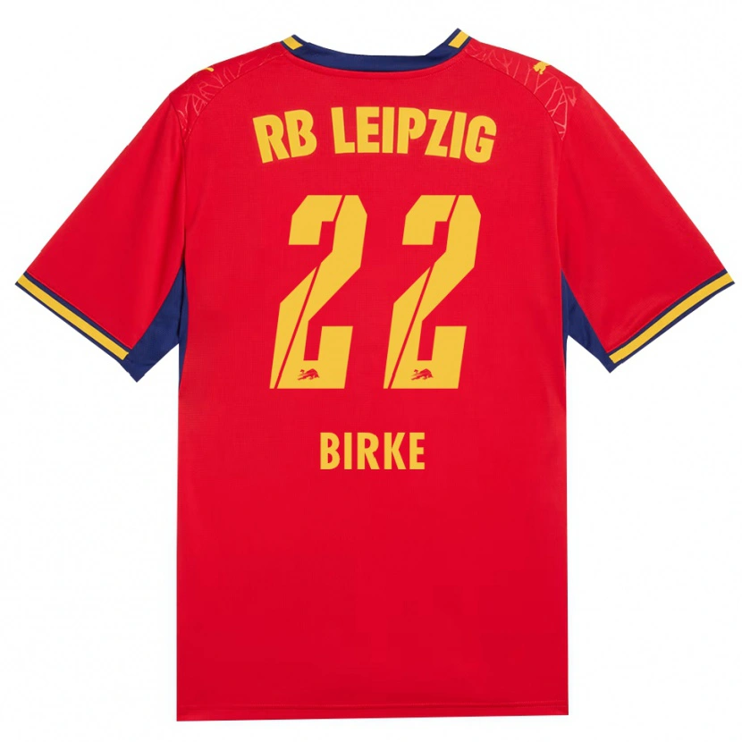 Danxen Mænd Lennox Birke #22 Rød Gul Kongelig Blå Udebane Spillertrøjer 2026/27 Trøje T-Shirt