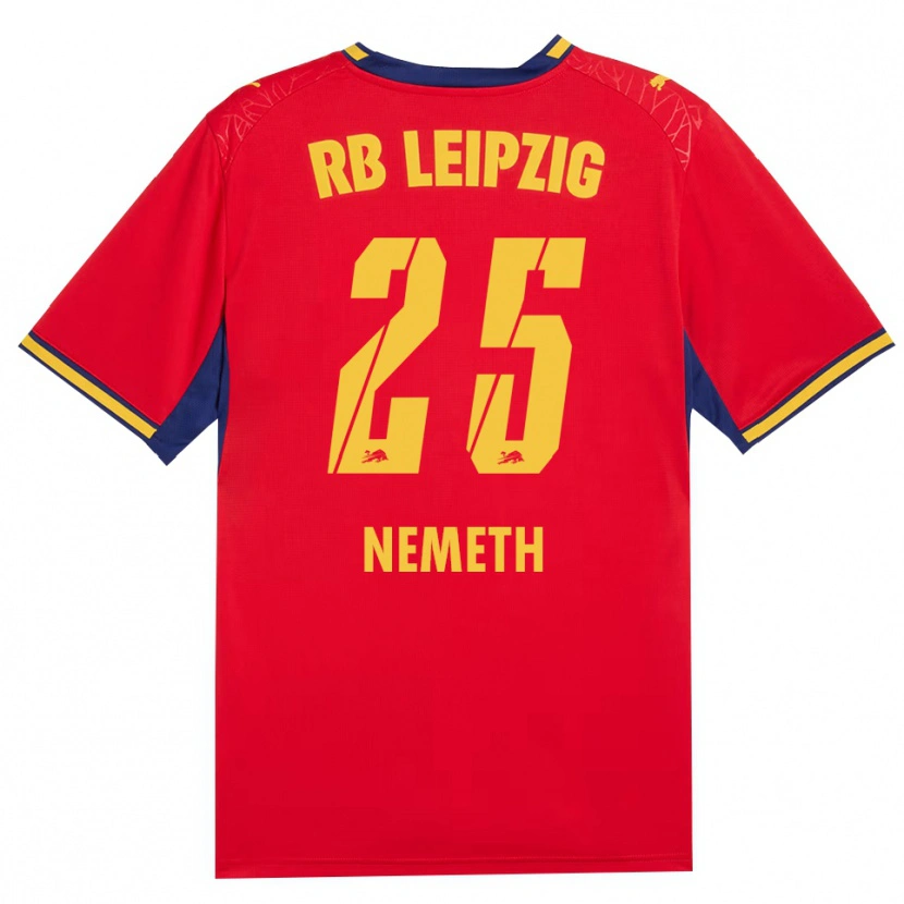 Danxen Mænd Diána Németh #25 Rød Gul Kongelig Blå Udebane Spillertrøjer 2026/27 Trøje T-Shirt