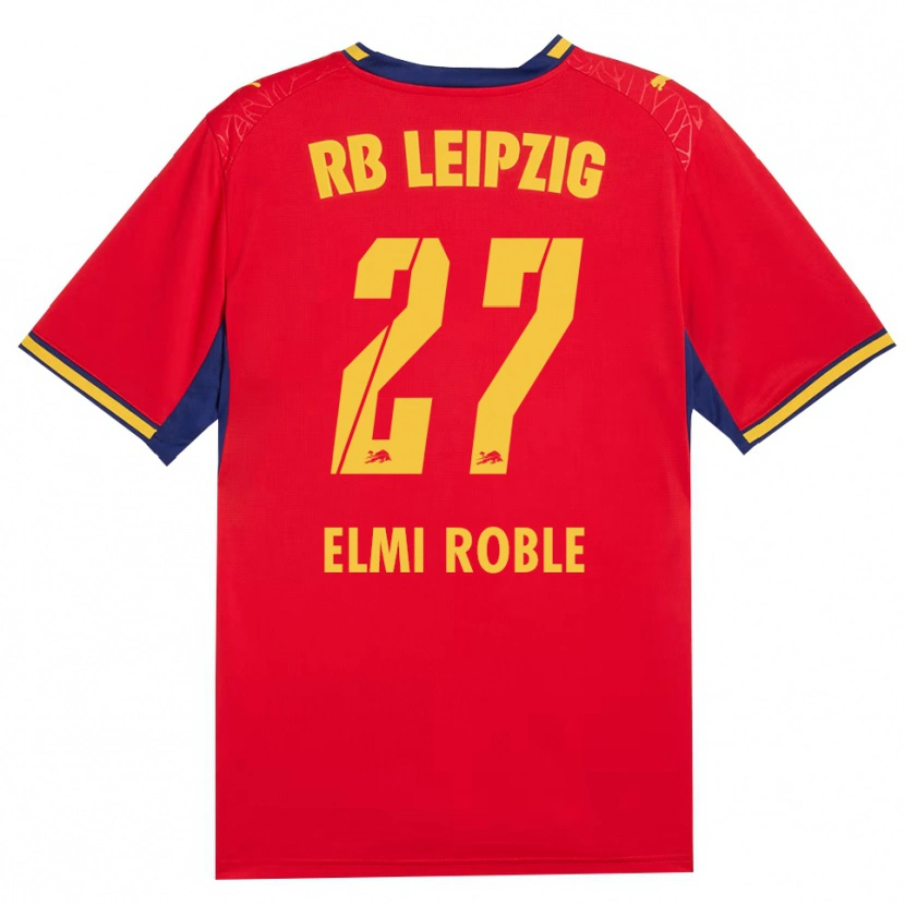 Danxen Mænd Alinur Elmi Roble #27 Rød Gul Kongelig Blå Udebane Spillertrøjer 2026/27 Trøje T-Shirt