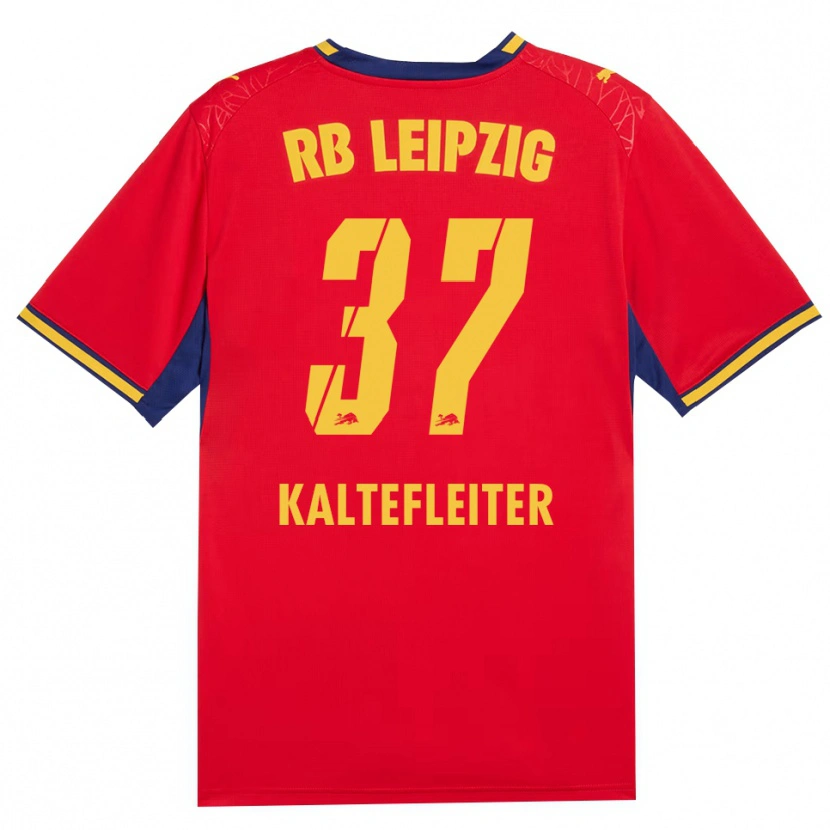 Danxen Mænd Benno Kaltefleiter #37 Rød Gul Kongelig Blå Udebane Spillertrøjer 2026/27 Trøje T-Shirt