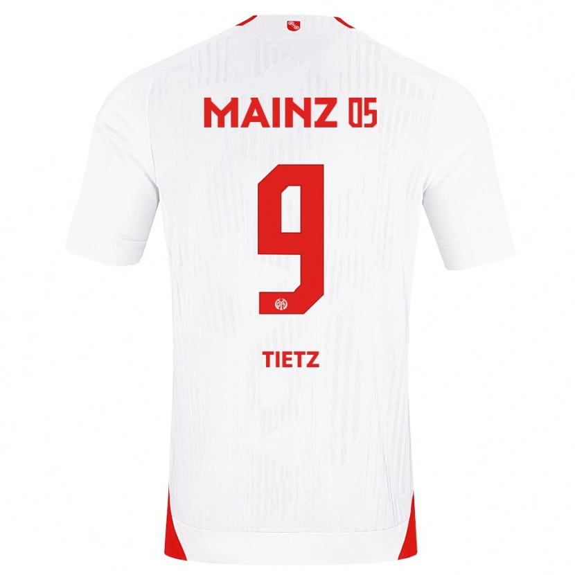 Danxen Mænd Phillip Tietz #9 Hvid Rød Gul Udebane Spillertrøjer 2026/27 Trøje T-Shirt