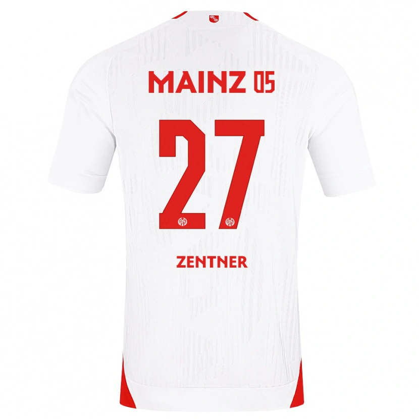 Danxen Mænd Robin Zentner #27 Hvid Rød Gul Udebane Spillertrøjer 2026/27 Trøje T-Shirt