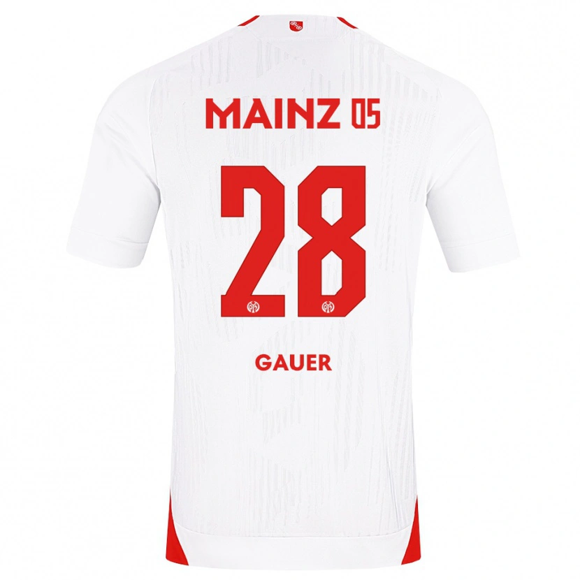 Danxen Mænd Luke Gauer #28 Hvid Rød Gul Udebane Spillertrøjer 2026/27 Trøje T-Shirt