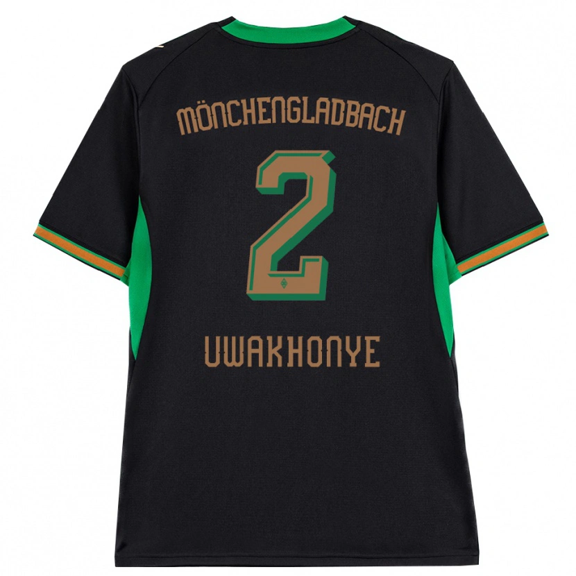 Danxen Mænd Joel Uwakhonye #2 Sort Orange Grøn Brun Udebane Spillertrøjer 2026/27 Trøje T-Shirt