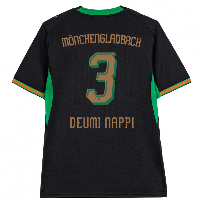Danxen Mænd Dimitrie Deumi Nappi #3 Sort Orange Grøn Brun Udebane Spillertrøjer 2026/27 Trøje T-Shirt