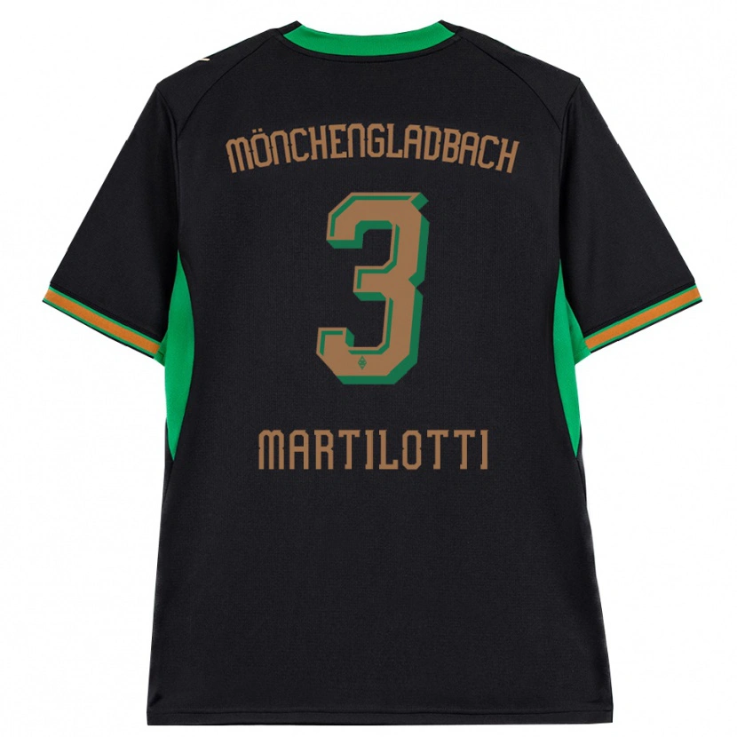 Danxen Mænd Francesco Martilotti #3 Sort Orange Grøn Brun Udebane Spillertrøjer 2026/27 Trøje T-Shirt