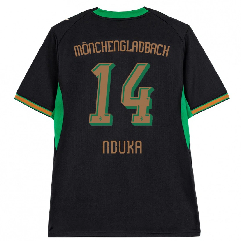 Danxen Mænd Michael Nduka #14 Sort Orange Grøn Brun Udebane Spillertrøjer 2026/27 Trøje T-Shirt