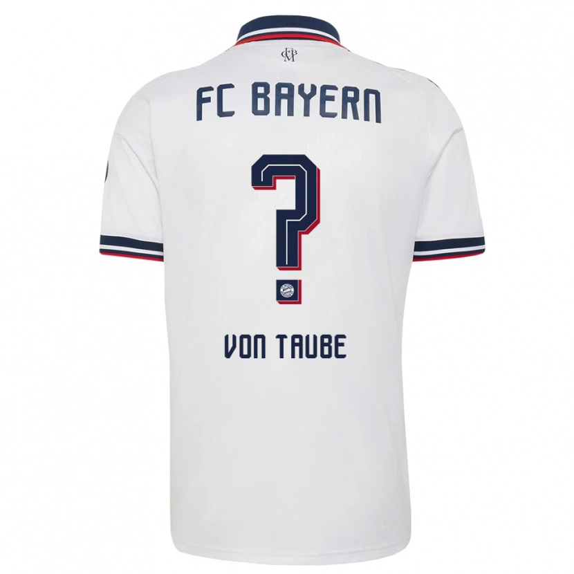 Danxen Mænd Nikolas Von Taube #0 Hvid Grå Rød Udebane Spillertrøjer 2026/27 Trøje T-Shirt