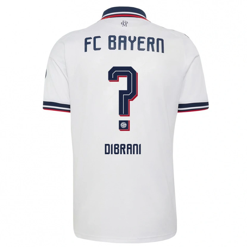Danxen Mænd Benjamin Dibrani #0 Hvid Grå Rød Udebane Spillertrøjer 2026/27 Trøje T-Shirt