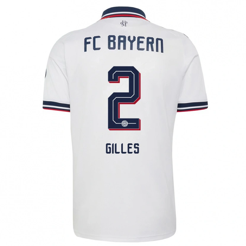 Danxen Mænd Vanessa Gilles #2 Hvid Grå Rød Udebane Spillertrøjer 2026/27 Trøje T-Shirt