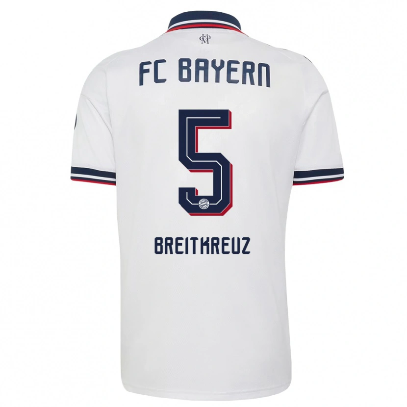 Danxen Mænd Steve Breitkreuz #5 Hvid Grå Rød Udebane Spillertrøjer 2026/27 Trøje T-Shirt