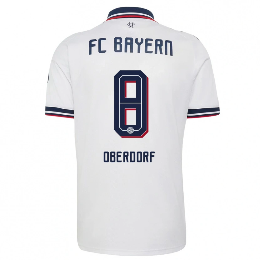Danxen Mænd Lena Oberdorf #8 Hvid Grå Rød Udebane Spillertrøjer 2026/27 Trøje T-Shirt