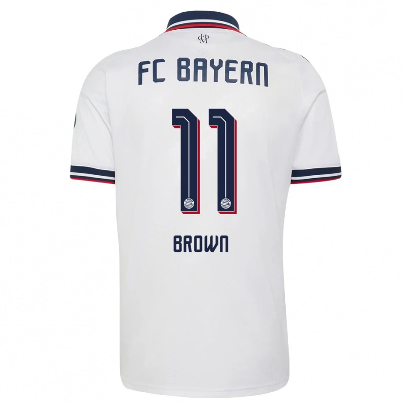 Danxen Mænd Nathaniel Brown #11 Hvid Grå Rød Udebane Spillertrøjer 2026/27 Trøje T-Shirt